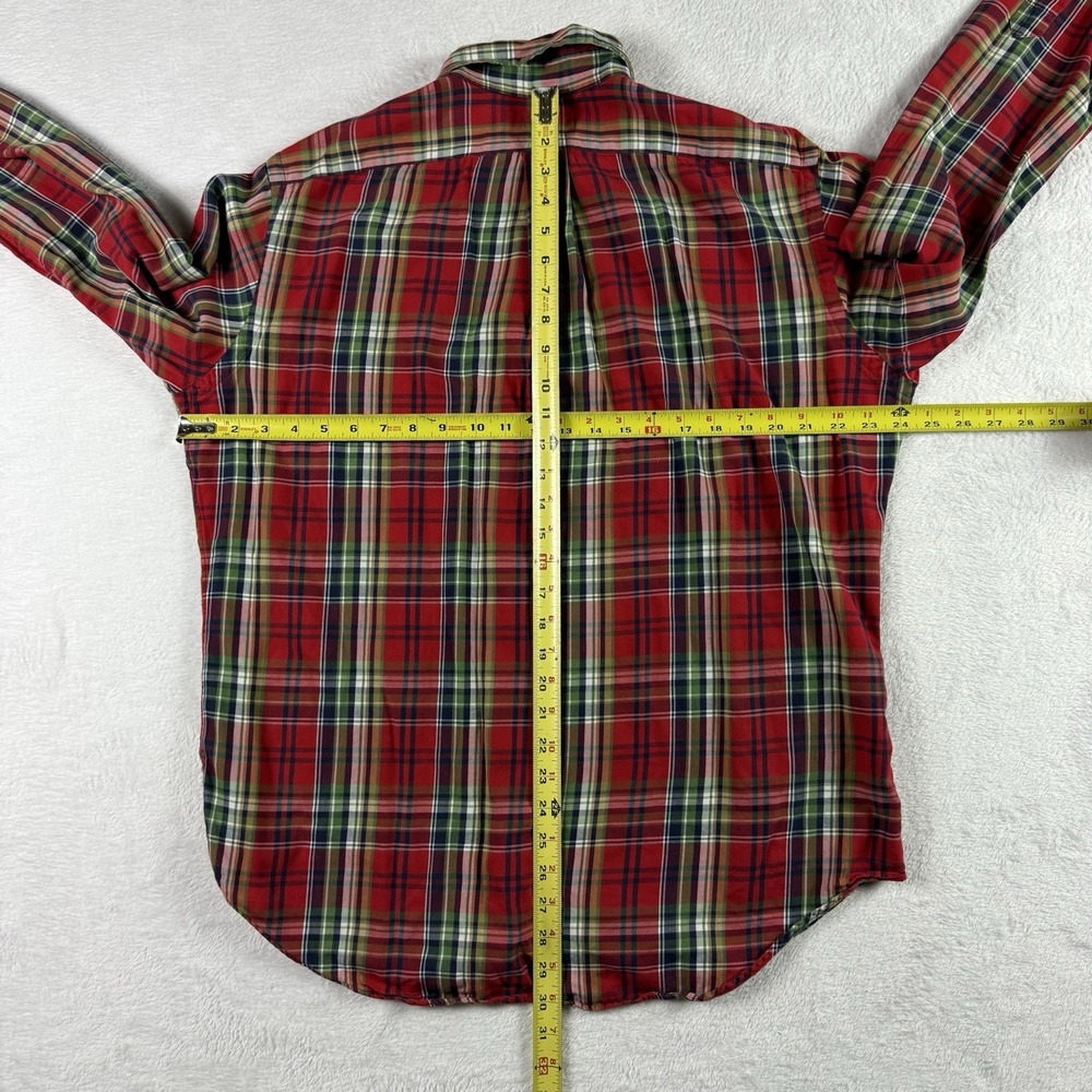 Ralph Lauren Shirt Mens Large Red Plaid Button Down Pony Classic Fit Preppy - Picture 10 of 14